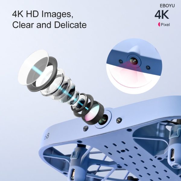 JJRC H107 8k Drone wifi fpv drones avec caméra hd 4k télécommande hélicoptère avion de poche Quadcopter cadeau de noël pour garçons – Image 3