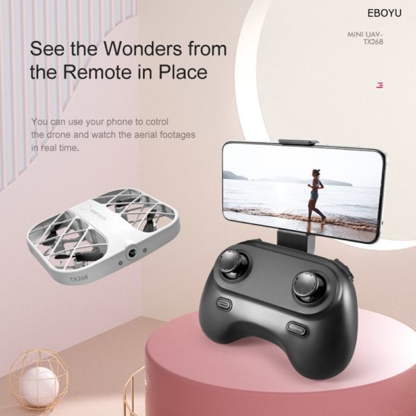 JJRC H107 8k Drone wifi fpv drones avec caméra hd 4k télécommande hélicoptère avion de poche Quadcopter cadeau de noël pour garçons – Image 6