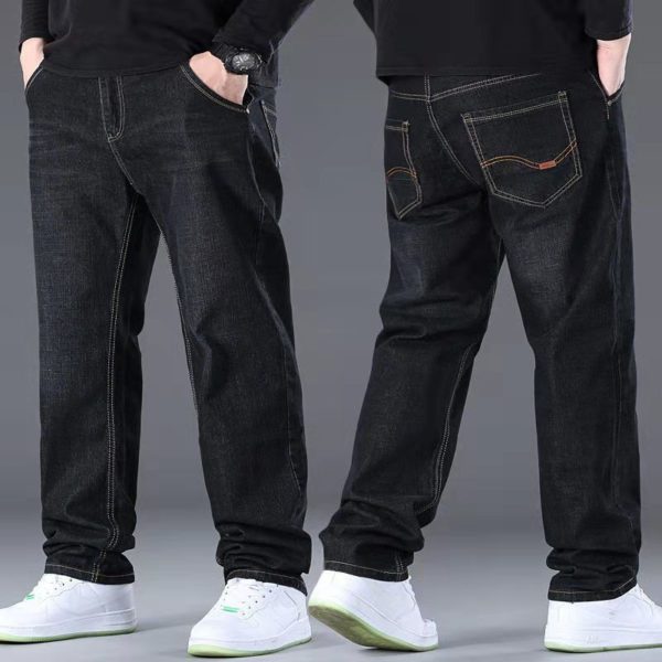 Jean ample 10xl pour homme, Baggy noir surdimensionné, pantalon Cargo décontracté, tenue quotidienne, pour le travail – Image 4