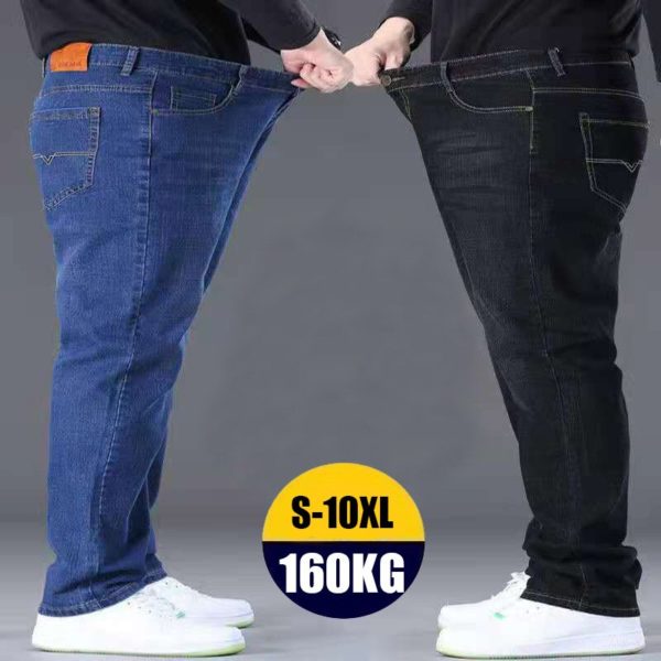 Jean ample 10xl pour homme, Baggy noir surdimensionné, pantalon Cargo décontracté, tenue quotidienne, pour le travail