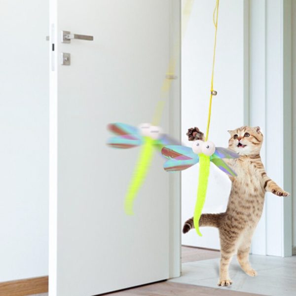Jouets en forme de chenille pour chat jouet interactif et amusant avec souris attraper en corde 3
