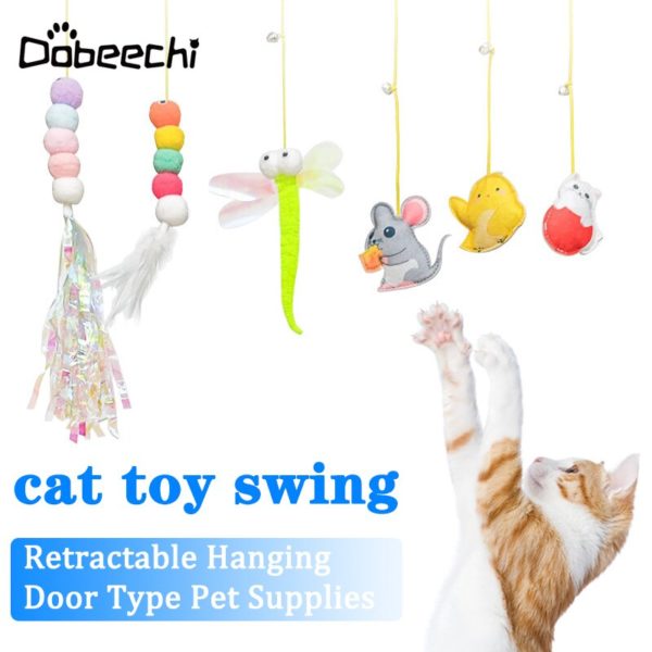 Jouets en forme de chenille pour chat jouet interactif et amusant avec souris attraper en corde