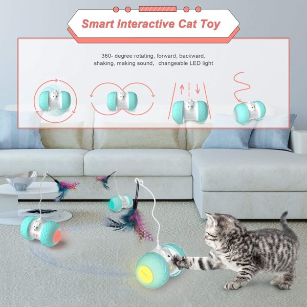 Jouets interactifs d int rieur pour chats jouets lectroniques automatiques pour chaton avec souris et 3 4