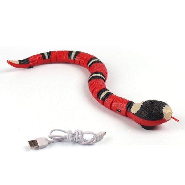 Jouets interactifs d tection intelligente de serpent pour chats accessoires amusants rechargeables par USB pour animaux 5