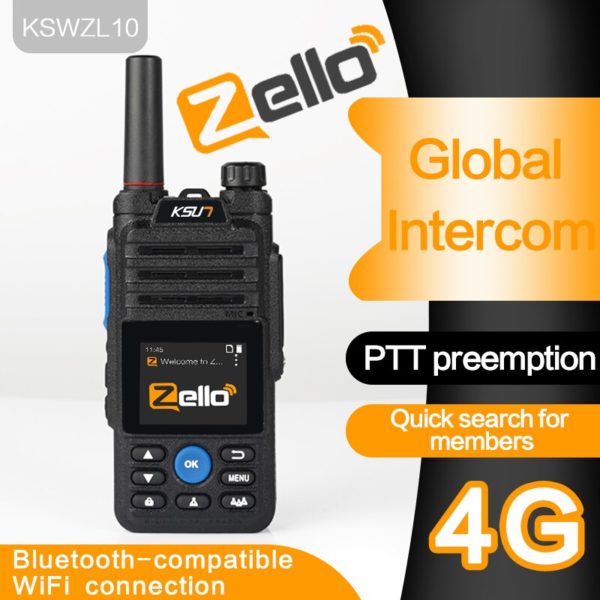 KSUN walkie talkie PTT Android carte SIM 4G 3G r seau Radio WIFI bluetooth metteur r 1