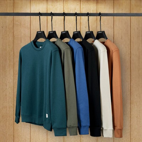 KUEGOU – sweat-shirt à capuche décontracté pour homme, couleur unie, Streetwear de haute qualité, grande taille, automne 2022, 60025