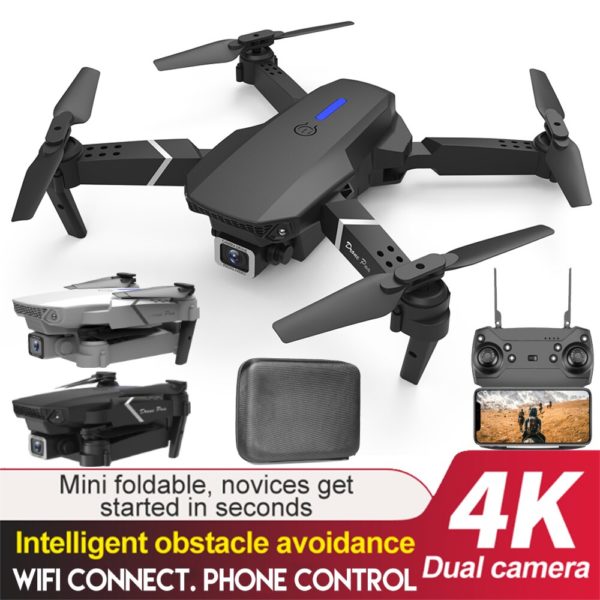 LSRC Drone Quadcopter E88 525 Pro WIFI FPV avec cam ra grand Angle HD 4K 1080P
