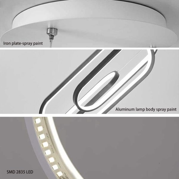 Lampe led suspendue au design moderne disponible en noir et en blanc luminaire d coratif d 5