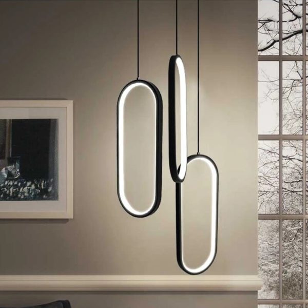 Lampe led suspendue au design moderne disponible en noir et en blanc luminaire d coratif d