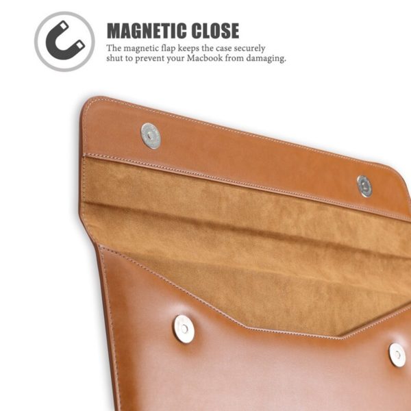 Lention – sacoche en cuir pour ordinateur portable, étui pour nouveau Macbook Pro 14 16 pouces 2021 M1 modèle A2442 A2485 – Image 3