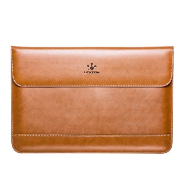 Lention – sacoche en cuir pour ordinateur portable, étui pour nouveau Macbook Pro 14 16 pouces 2021 M1 modèle A2442 A2485 – Image 6