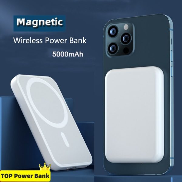 Macsafe chargeur sans fil Portable batterie auxiliaire magn tique externe de secours Power Bank pour iphone