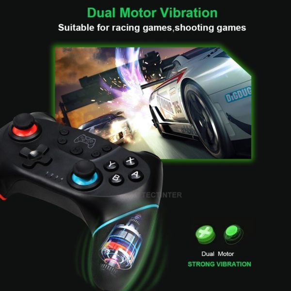 Manette de Jeu sans Fil Bluetooth pour Switch, Nintendo, Pro, Console de Jeux Vidéo, Contrôleur USB, Compatible avec NS, 6 Axes – Image 2