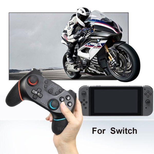 Manette de Jeu sans Fil Bluetooth pour Switch, Nintendo, Pro, Console de Jeux Vidéo, Contrôleur USB, Compatible avec NS, 6 Axes – Image 5