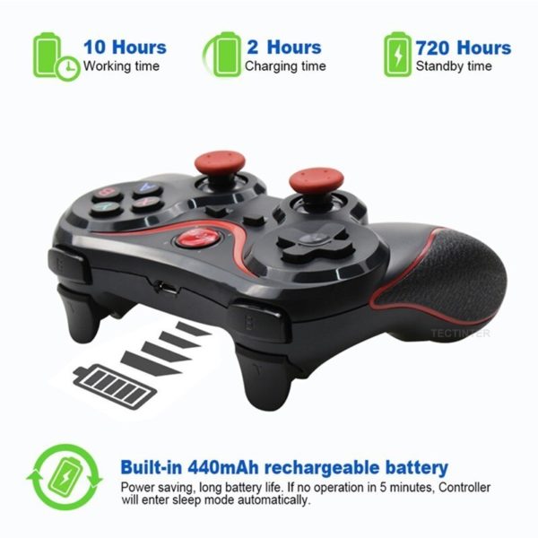 Manette de jeu T3/X3 sans fil Bluetooth 3.0, Joystick, contrôleur de jeu pour téléphone portable, tablette, TV Box – Image 5