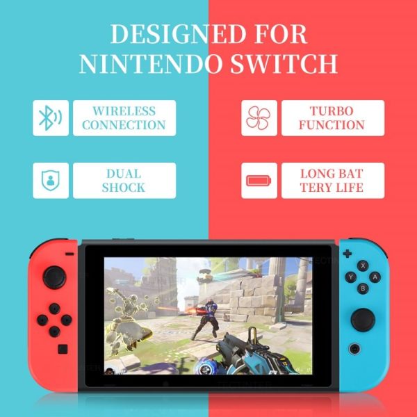 Manette de jeu sans fil pour Console Nintendo Switch Oled Compatible avec les manettes gauche et 1