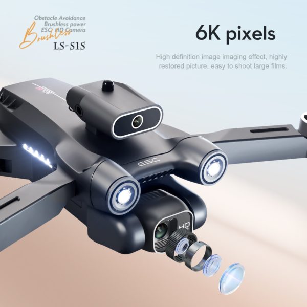 Mini Drone professionnel S1S cam ra HD 4k 8K sans balais pliable pour viter les obstacles 4