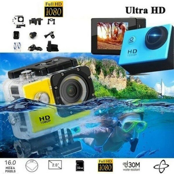 Mini cam ra d action Ultra HD 4K pour le sport cran de 2 0 pouces 1