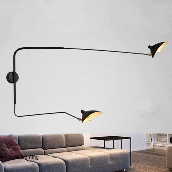Nordic DaWn applique murale LED rotative longue perche en forme d araign e de Serge Mouille 4