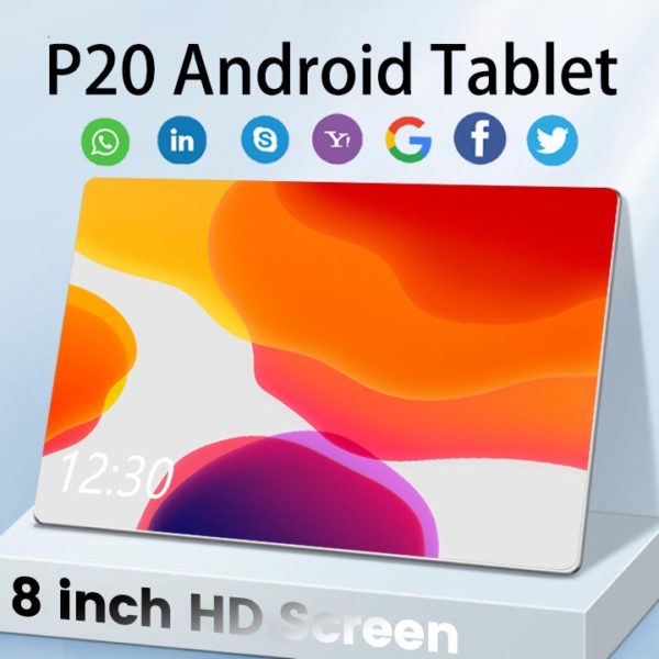 Nouvelle tablette P20 Android, version globale, 1 go 16 go de RAM, 8 pouces, Android 6, double SIM, 8 cœurs, 5 8MP, 3000mAh, Bluetooth