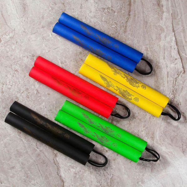 Nunchakus en mousse pour enfants, 2 pièces/lot, chaînes de corde en plastique pour enfants, Kung Fu Wushu, entraîneur pour débutants – Image 5