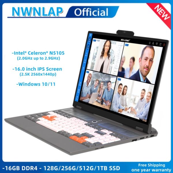 Ordinateur Portable avec cran de 16 0 pouces Windows 11 10 Pro IPS 2560x1440 processeur Intel