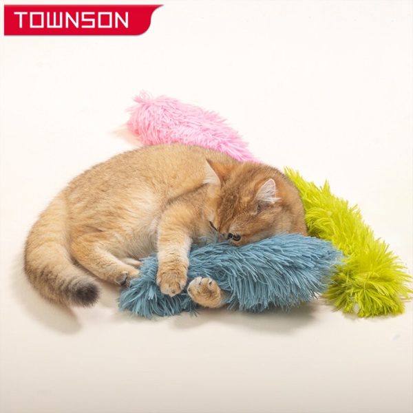Oreiller en peluche bande pour chat jouet amusant et interactif fournitures pour chats