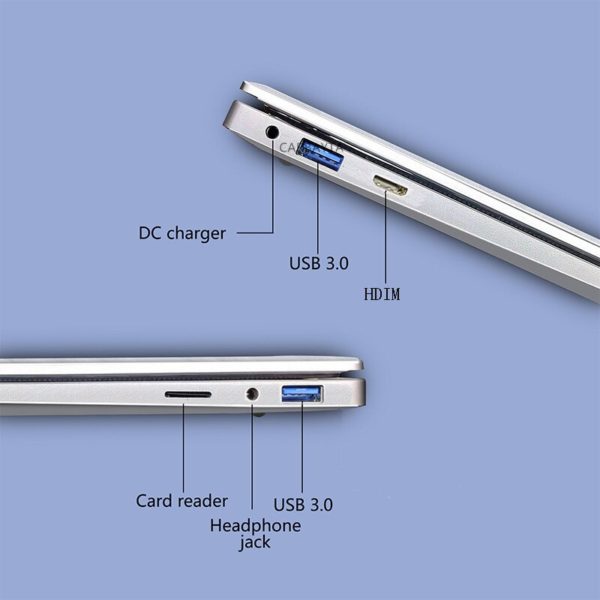 Pc Portable avec écran de 14.1 pouces, 8 go de RAM DDR4, SSD de 128 go, 256 go, 512 go, 2.4 go, 1 to, Windows 10, processeur Intel, ordinateur pour étudiants, double connectivité 5G – Image 5