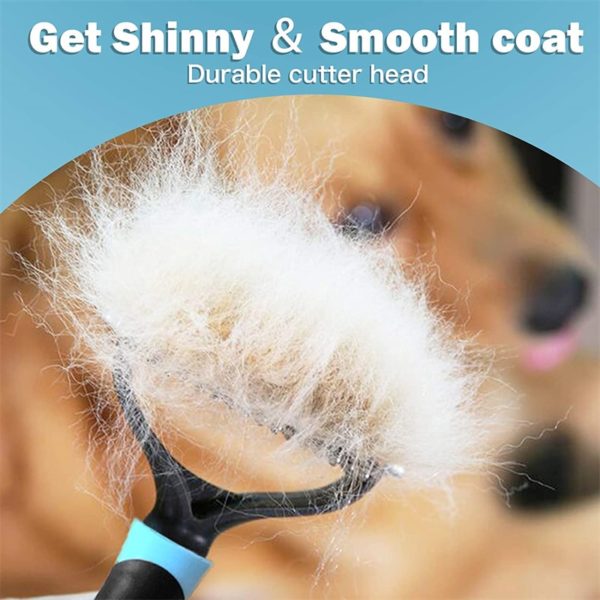 Peigne de Démêlage à 2 Faces pour Chiens et Chats, Brosse Professionnelle, Chiots, Râteau de Toilettage, Animaux de Compagnie, Outils Perte de Poils Volants sous le Manteau – Image 5