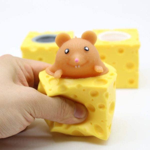 Pince à fromage pour animal de compagnie, anti-Stress, souris, balle anti-Stress amusante, tasse d'écureuil, jouet de farces – Image 3