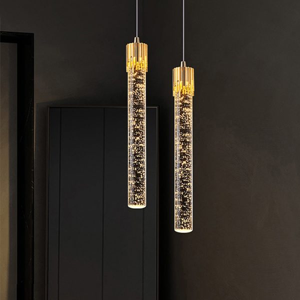 Plafonnier suspendu en cristal au design moderne luxueux, luminaire décoratif d'intérieur, idéal pour un salon ou une chambre à coucher – Image 5
