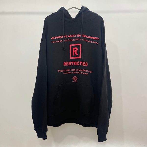 Pull à capuche noir en coton imprimé pour homme et femme, vêtement ample, de haute qualité, décontracté, VTM, 1:1 – Image 3