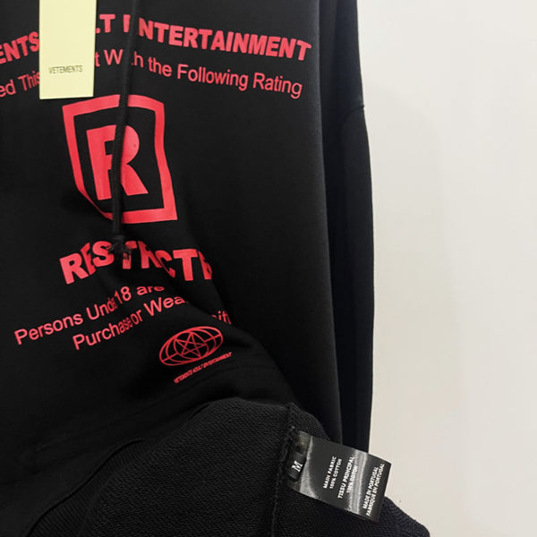 Pull à capuche noir en coton imprimé pour homme et femme, vêtement ample, de haute qualité, décontracté, VTM, 1:1 – Image 4