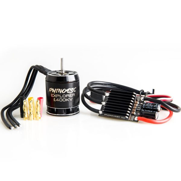 RhinoESC – système d'alimentation pour voiture radiocommandée AM32, Combo moteur sans balais, 80A, pour chenille axiale, SCX10 Traxxas 540 TRX-4, TRX-6