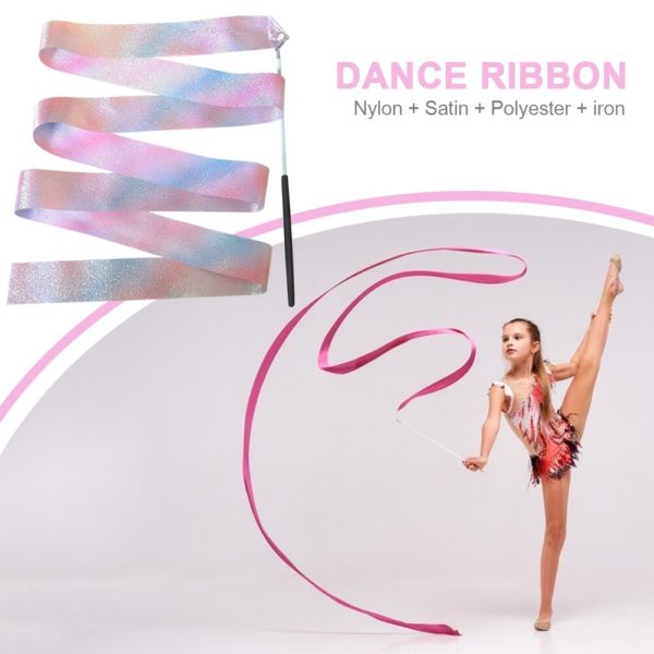 Ruban de danse scintillant 2m 4m baton de danse gymnastique Ballet jouets pour enfants accessoires de