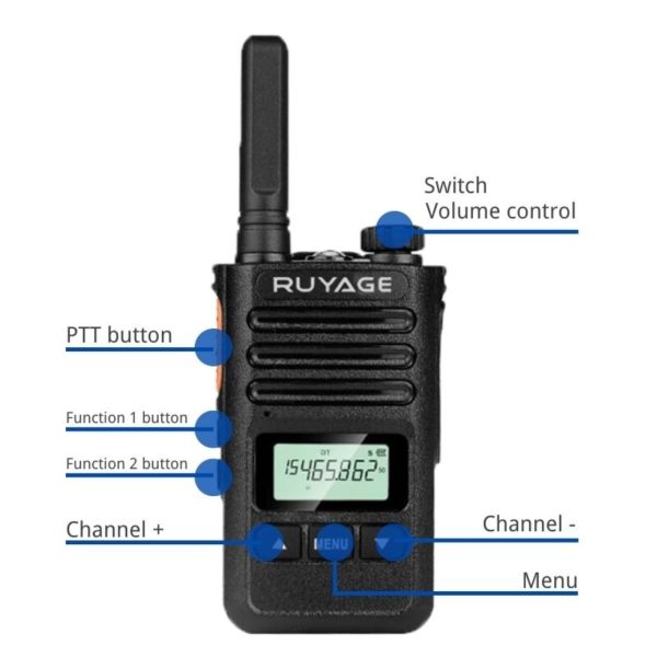 Ruyage – Mini talkie-walkie professionnel sans fil T2, émetteur-récepteur Fm Uhf, Radio-réveil Portable bidirectionnel – Image 2
