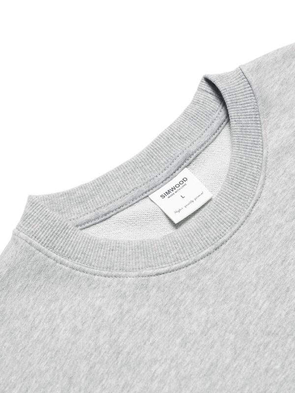 SIMWOOD sweat shirt d contract minimaliste pour homme surdimensionn col rond garde robe basique essentiel pull 4