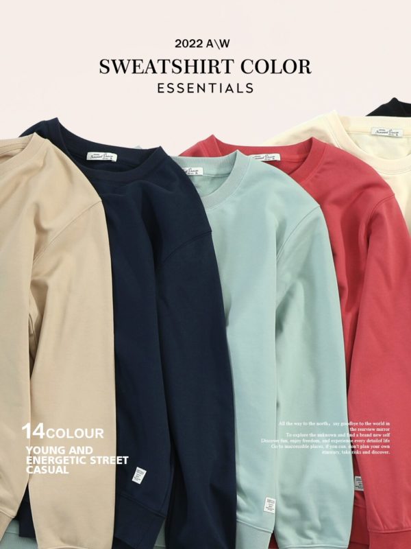 SIMWOOD sweat shirt d contract minimaliste pour homme surdimensionn col rond garde robe basique essentiel pull