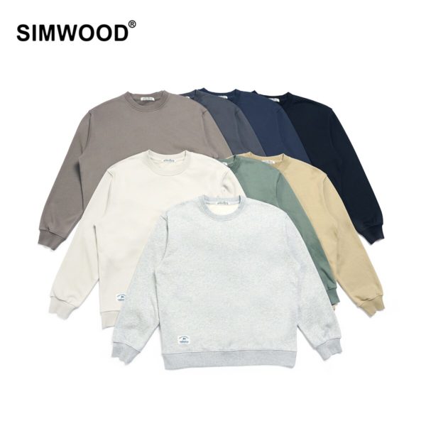 SIMWOOD sweat shirt simple pour homme pull capuche de grande taille de haute qualit nouvelle collection 1