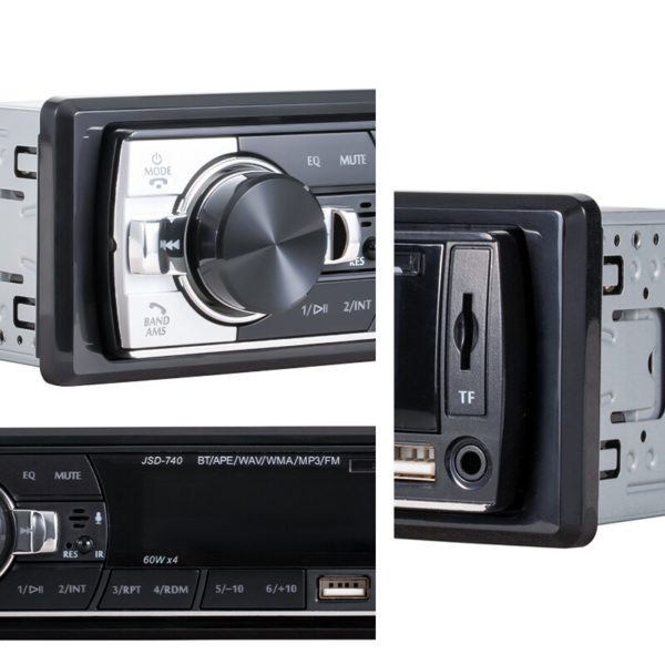 SINOVCLE — Autoradio 1Din avec Récepteur FM et Lecteur Audio MP3 Stéréo, Kit de Tableau de Bord Bluetooth de 60W x 4 avec Télécommande et Carte AUX/USB/TF – Image 2