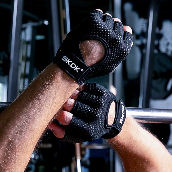 SKDK gants d halt rophilie en Silicone accessoires de Fitness respirants paume creuse 5