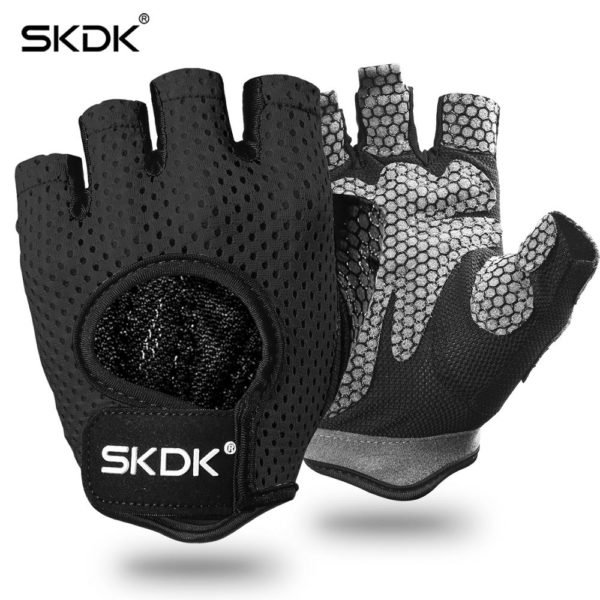 SKDK gants d halt rophilie en Silicone accessoires de Fitness respirants paume creuse