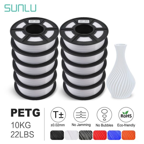 SUNLU Filament PETG pour imprimante 3D bonne r sistance aux acides et aux alcalis haute transparence 1