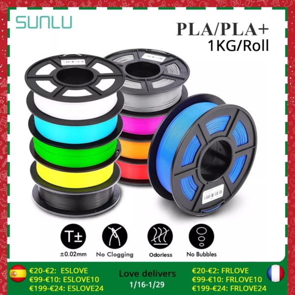 SUNLU PLA 1 75MM Filament pour imprimante 3D tol rance de 1KG 0 02MM emballage sous