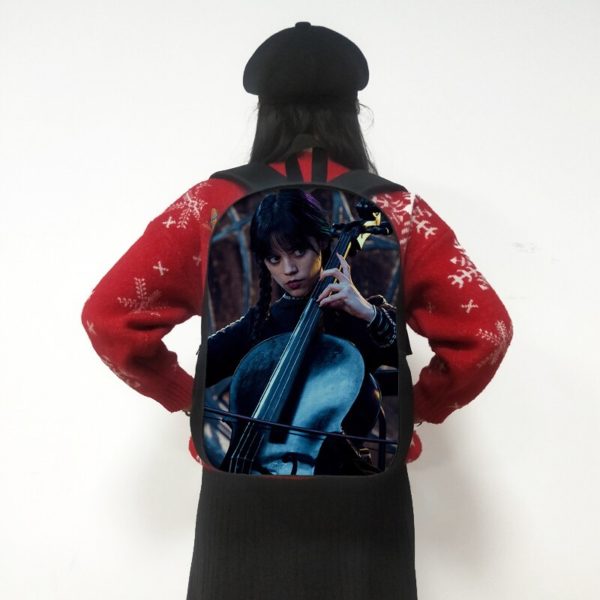 Sac à dos Addams pour adolescente et enfant, idéal pour l'école ou l'ordinateur portable – Image 6