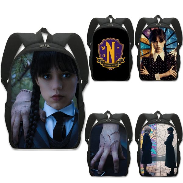Sac à dos Addams pour adolescente et enfant, idéal pour l'école ou l'ordinateur portable