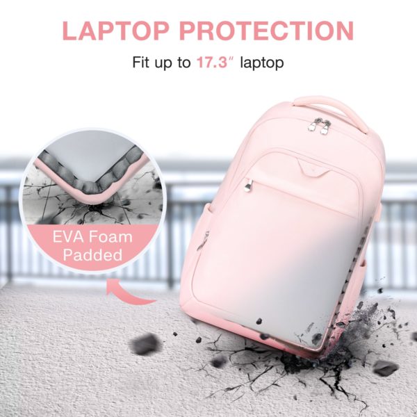 Sac à dos Anti-vol pour femmes, grands sacs d'école étanches pour voyage, sacs pour ordinateur portable avec Port de chargement USB – Image 3