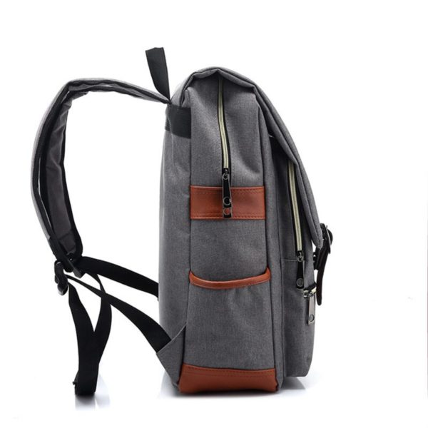 Sac à dos Vintage pour ordinateur portable 16 pouces, sacs en toile pour hommes, sacs à dos de voyage en toile, sacs à dos rétro décontracté, sacs d'école pour adolescents – Image 5