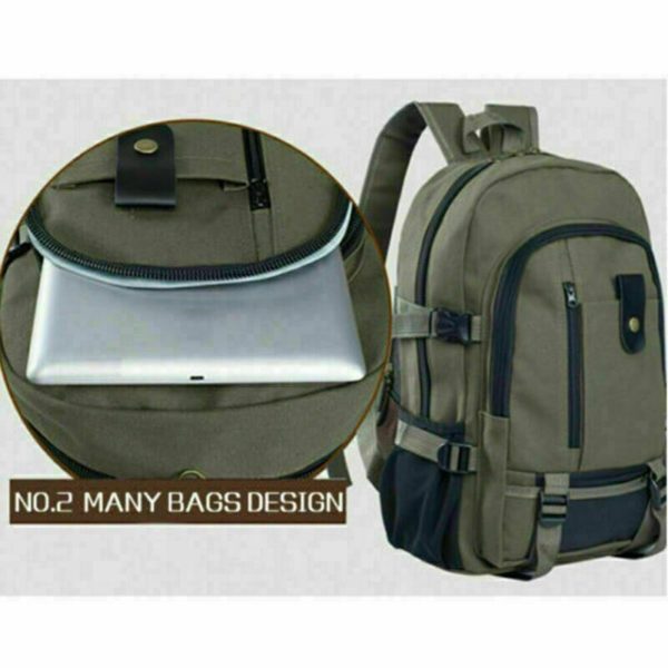 Sac à dos de voyage en toile pour hommes, grande capacité, pour loisirs, plein air, montagne, Sport, école, pour adolescents – Image 5