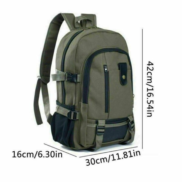 Sac à dos de voyage en toile pour hommes, grande capacité, pour loisirs, plein air, montagne, Sport, école, pour adolescents – Image 6